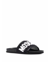 Men's Logo-lettering Leather Slides
